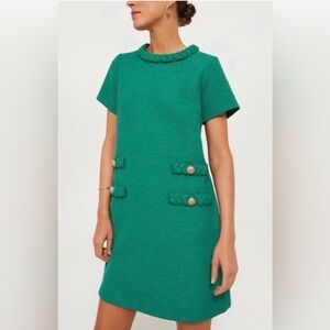Tuckernuck Green Tweed Jackie Dress Large